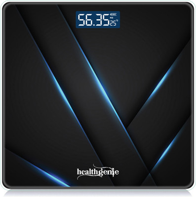 Healthgenie Digital Body Weight Machine Tempered Glass LCD Display With 3 Years Warranty Weighing Scale(Sharp Blue)