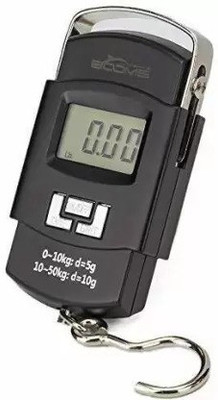 MATA JANKI TRADERS Portable Electronic Weighing Scale Up-to 50 kg with LCD Display and Backlight Weighing Scale(Black)