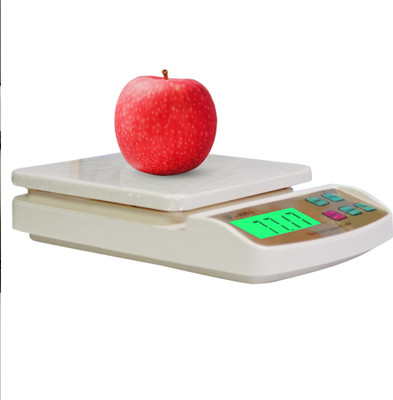Manogyam Digital Kitchen Scale with Adapter Upto 10Kg , Weighing Machine, Multipurpose Weighing Scale(White)