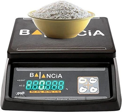 Skeisy Double Display Weight Machine INOX Quality kitchen scale up to capacity 30kg with 1gm acccuracy. Weighing Scale(Black)