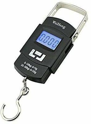 Dcmr WS/Hang 50 kg portable luggage hanging weight machine Weighing Scale(Black)