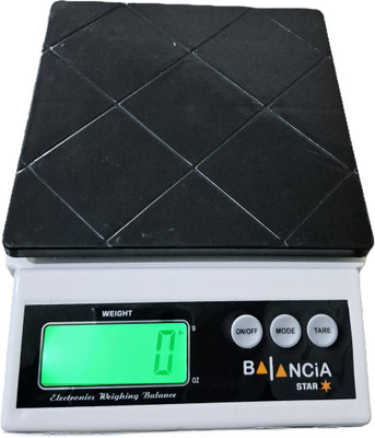 Skeisy Bal Star Digital Kitchen Scale up 10kgX1gm, Overload indicator, low battery. Weighing Scale(White, Black)