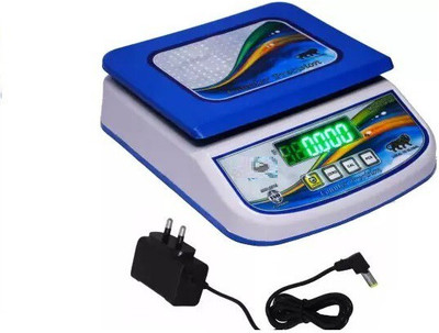 D-DEVOX BS V 58 30KG Double Display Weight Machine For Kitchen/Shop ,Re-Chargeable Weighing Scale(White, Blue)
