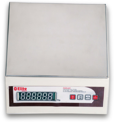 CHHOKRA 30kg x 1g Digital Table Top Front & Back Double Display, SS Pan size 7x9 inches Weighing Scale(White)