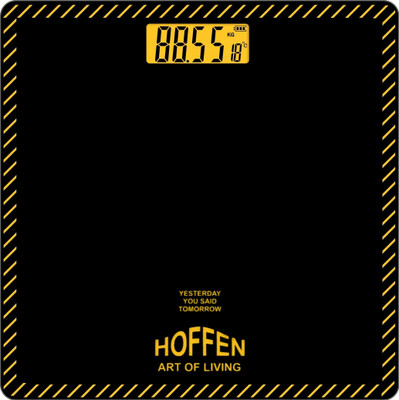 HOFFEN Personal Digital Electronic Health Weight Machine for Body Weighing Scale(Black)