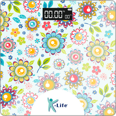 K-life WS-108 Electronic Digital Weight Check machine For Human Body 180kg Capacity Weighing Scale(Flower Bloom)