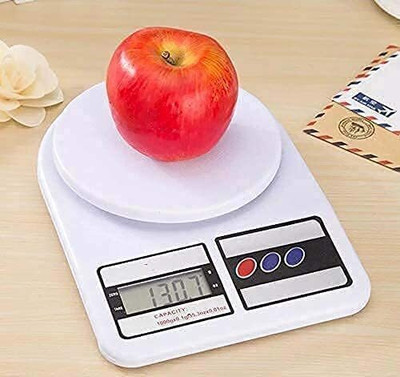 SELEMEX Electronic 10KG kitchen weight scale for ingredients measuring machine (white) Weighing Scale(White)