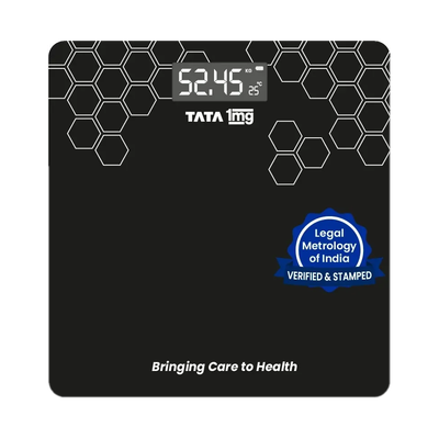 TATA 1mg Digital Weighing Scale, Premium Weighing Machine for Precise Measurement Weighing Scale(Black)