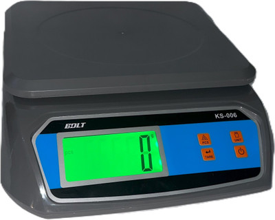 Skeisy KS-006 BLACK POWER UP 30KGX1GM WITH ADAPTOR FOR CHARGING TARE FUNCTION Weighing Scale(Black)
