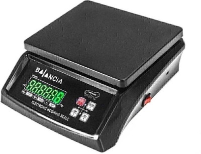 NAC GLOBAL: IT'S EXACTLY WHAT YOU NEED Balancia 30kg Electric Compact Scale With LED Display, Weighing Double Display with Heavy Duty Weight Machine For Kitchen Shop Power Adapter & 4V Re-Chargeable Battery Made In India (Black) Weighing Scale(Black)