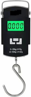 TodayAndCo Portable 50 kg Hook Type Digital Led Screen Luggage Weighing Scale 2AAA Battery Weighing Scale(Black)