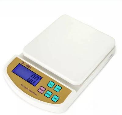 NIVAYO 10Kg Weight Machine with Fast Response Sensor With Power Adaptor for Shop, Home Weighing Scale(White)
