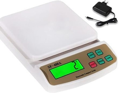 laxmi gold Portable Weight Scale 10kg Capacity With Tare Function Kitchen Scale Weighing Scale(White)