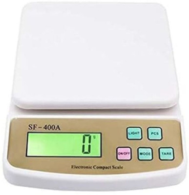 Shopeleven Electronic Weighing Compact Scale with 10 kg Capacity Weighing Scale(White)