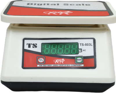 MSNL TS-803-L, DOUBLE DISPLAY POWER UP 30KG-1GM, WEIGHING MACHINE, WITH ADAPTOR Weighing Scale(WHITBLUE, White)