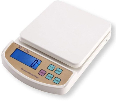 Shopeleven Digital Kitchen Weighing Scale for Shop and Home-SF-400A 1g x 10kg Weighing Scale(White)