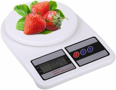 GLARIXA Electronic Digital Plastic SF400 Kitchen Weighing Scale 10 kg Weight Measure for Weighing Scale(White)