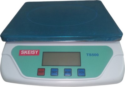 Skeisy NEW WHITE TS-500 STEEL PLATE POWER UP 30KGX1GM AND WITH CHARGING ADAPTOR Weighing Scale(White)