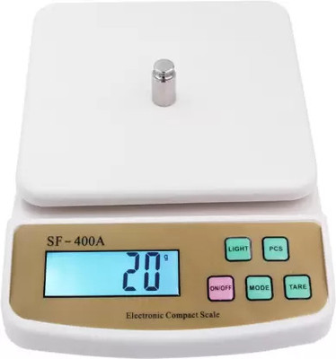 D-DEVOX SB SF-400A Electronic Digital 1Gram-10 Kg Weight Scale Lcd Weighing Scale(White)