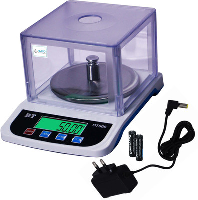 NIVAYO DT-600, Digital Jewellery Weight Machine With 1Kg Capacity, 0.01 g Accuracy Weighing Scale(Black, White)