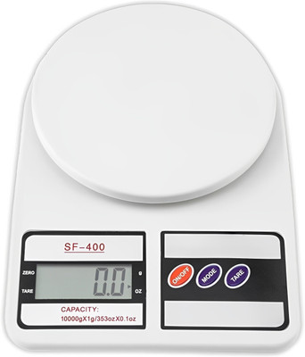 DPrime Electronic Digital Kitchen Weighing Scale 1gm-10Kg for Food, Fruits & Shop Weighing Scale(White)