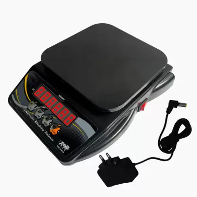 D-DEVOX SB Balancia 10Kg Counter Rechargeable Weight Machine Top for Shop, Weighing Scale(Black)