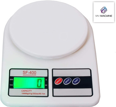 My Machine Digital Kitchen Scale Food Scale High Precision Electronic Scale till 10kg SF400 Weighing Scale(White)