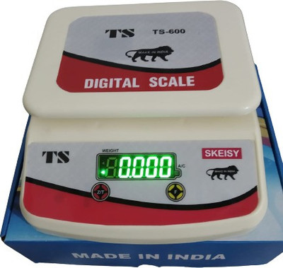 Skeisy NEW-TS-600 UP TO 30KG,1GM-AND WEIGHTING MACHINE WITH POWER ADAPTOR&LED DISPLAY Weighing Scale(off white)