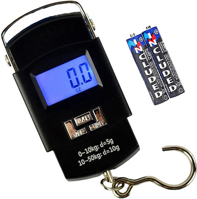 Glancing 50Kg Heavy Duty Luggage Weight Machine Portable, Hook , 50Kg MC6 Weighing Scale(Black)
