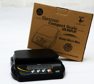 Skeisy MINI BLACK BAL DIGITAL KITCHEN SCALE AND PU TO 10KG/1GM AND RECHARGABLE BATTERY Weighing Scale(Black)