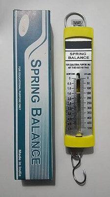 wkm Flat Spring Balance - Dual Transparent Scale, 500g (5N) Weighing Scale(Yellow)