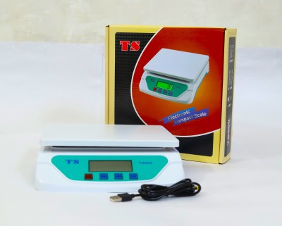 Skeisy TS500 Digital Kitchen Weighing Scale 30kgx1g with backlight with CHARGING CABLE Weighing Scale(White, Blue)