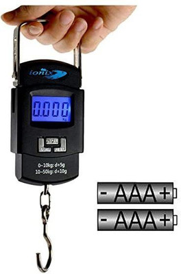 SBTs Electronic Portable Fishing Hook Type Digital LED Screen Weighing Scale, 50 kg Weighing Scale(Black)