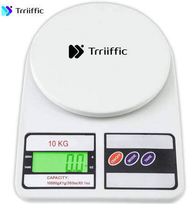 Trriffic Electronic Digital 1Gm-10 Kg Weight Scale Lcd For Kitchen and shop Machine kata Weighing Scale(White)