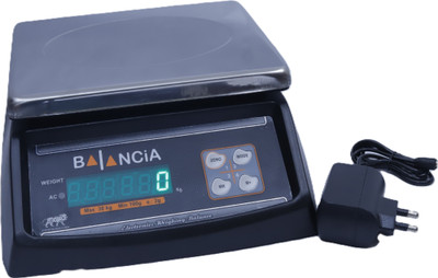 Skeisy NEW BAL STEEL DOUBLE DISPLAY KITCHEN SCALE POWER UP 30KG,1GM AND ADAPTOR Weighing Scale(Black, STEEL)