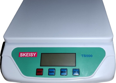 Skeisy TS-500 30 kg Electronic PREMIUM COMPACT KITCHEN WEIGHING SCALE Weighing Scale Weighing Scale(White)