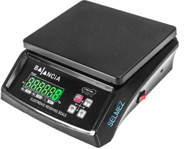SELMEZ 30kg Premium Weighing Scale with double Display Heavy Duty Weight Machine For Kitchen Shop With Power Adapter & 4V Re-Chargeable Battery Made In India Weighing Scale(Black)
