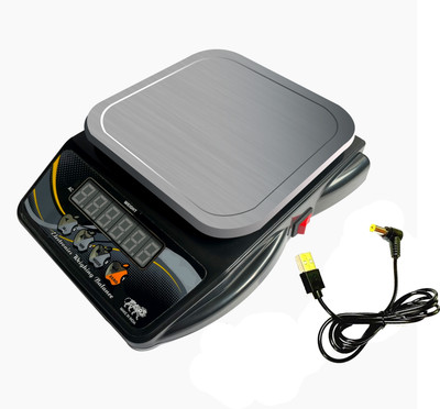WEIGHOUSE 10kg Counter Digital Weight Machine With Rechargeable Batteries for Home&Kitchen Weighing Scale(Black)