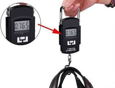 TodayAndCo Heavy Duty Luggage Weight Machine Portable , 10kg - 50Kg Weighing Scale Weighing Scale(Black)