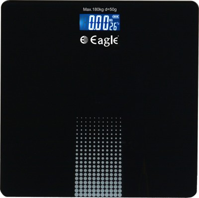 EAGLE EEP-1300A Electronic Weighing Machine - Thick Tempered Glass with LCD Display Weighing Scale(Black)