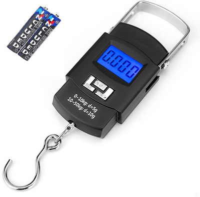 TodayAndCo Hanging Scale, LCD Screen 50kg Portable Electronic Digital weight scale H1 Weighing Scale(Black)