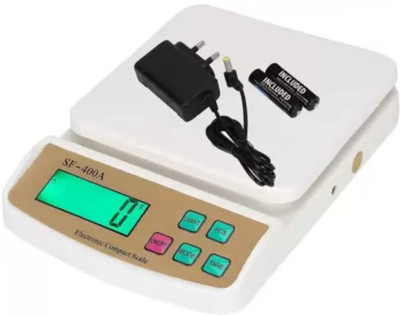 laxmi gold Electronic Weighing Compact Scale with 10 kg Capacity With Accurate Measurement Weighing Scale(White)