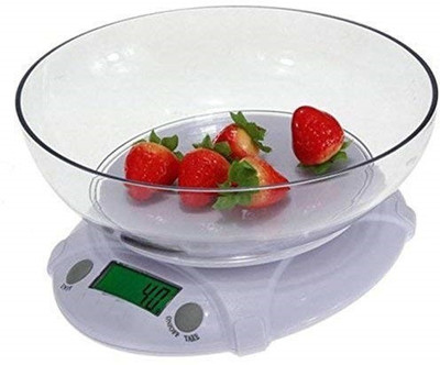 zvonko Digital Kitchen Scale with with Bowl Platform and Countdown Kitchen Scale Weighing Scale(Multicolor)