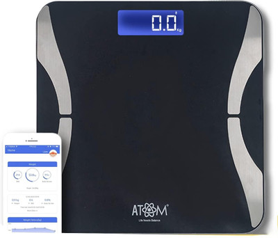 GripIt Digital Body Weight Scale with Bluetooth,Smart BMI Measurement with Smart App Weighing Scale(Black)
