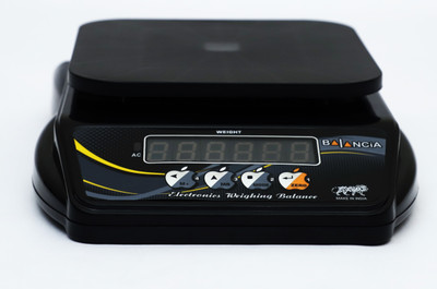 Skeisy 10KG X 1GM MINI BALANCIA WITH RECHARGEABLE BATTERY & RED DIGIT DISPLAY Weighing Scale(Black)