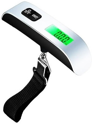 Skeisy ELECTRONIC LUGGAGE HOOK CAPACITY:40KG/10GM.50KG/10(UNIT:G,KG,LB,OZ) Weighing Weighing Scale(Black, Silver)