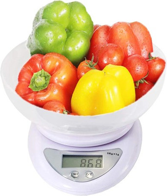 GLOWISH AAA BATTERY OPERATED LED DIGITAL DISPLAY TABLE TOP SCALE Weighing Scale(White)