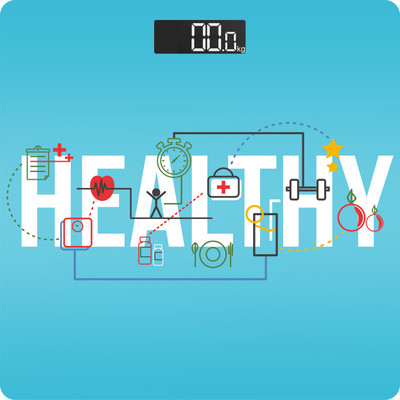 tHemiStO TH-WS40C | High Precision Sensors | Backlit Display | Personal Body Weighing Scale(Healthy Vibes)