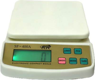 MSNL SF-400A WHITE KITCHEN SCALE POWER UP 10KG-1GM-WITH AA BATTERY Weighing Scale(Off-White)