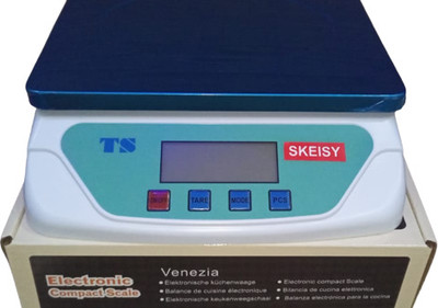 Skeisy NEW TS-500 STEEL PLATE WITH POWER UP 30KGX1GM AND ADAPTOR Weighing Scale(White)
